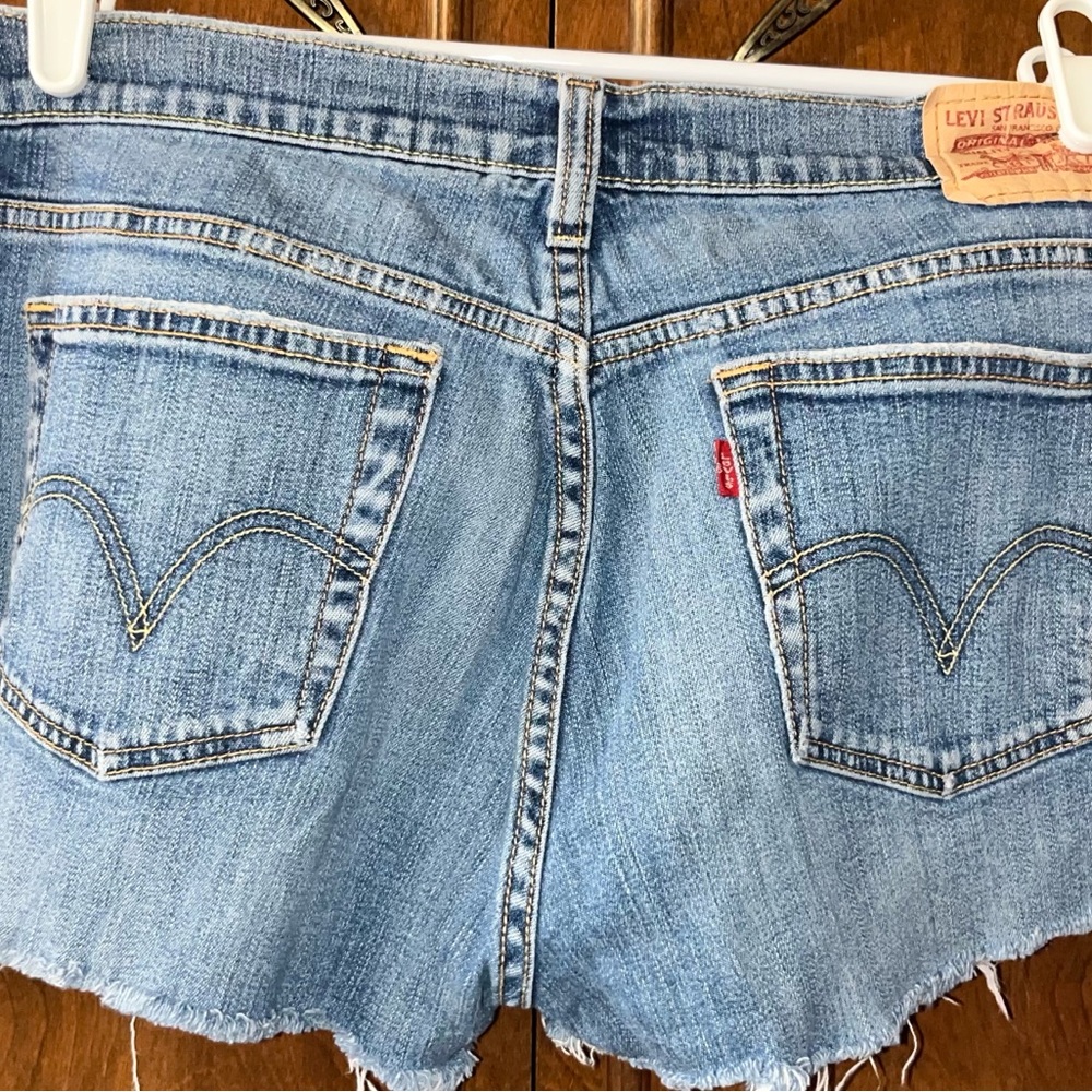 Levi's Light Blue Cutoff Denim Shorts